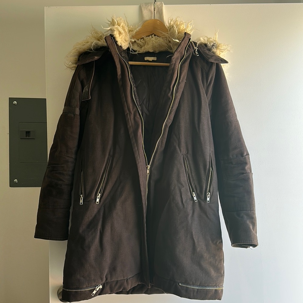 Vintage Talc Convertible Winter Coat